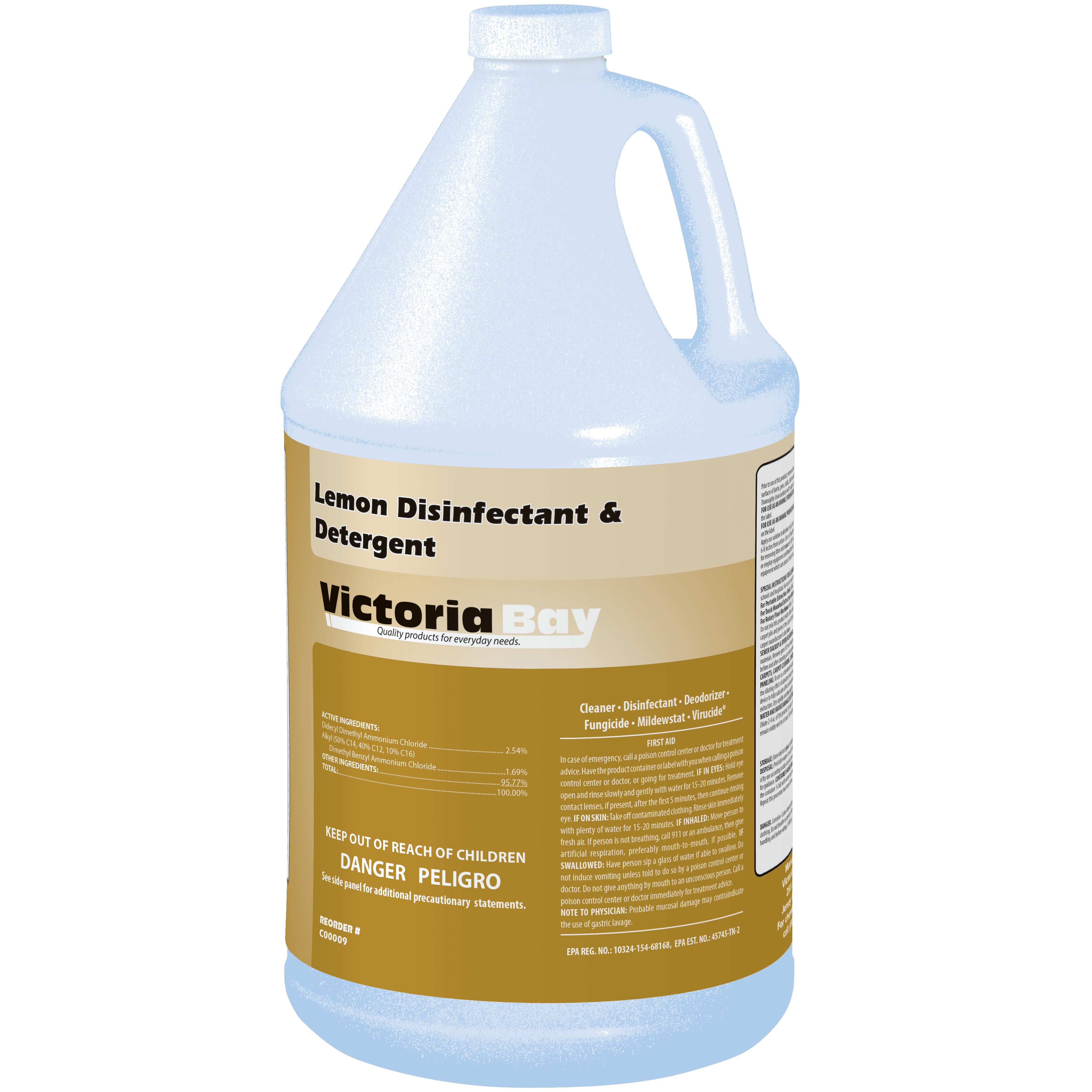 Victoria Bay Lemon Detergent & Disinfectant 1 GAL 4/Case