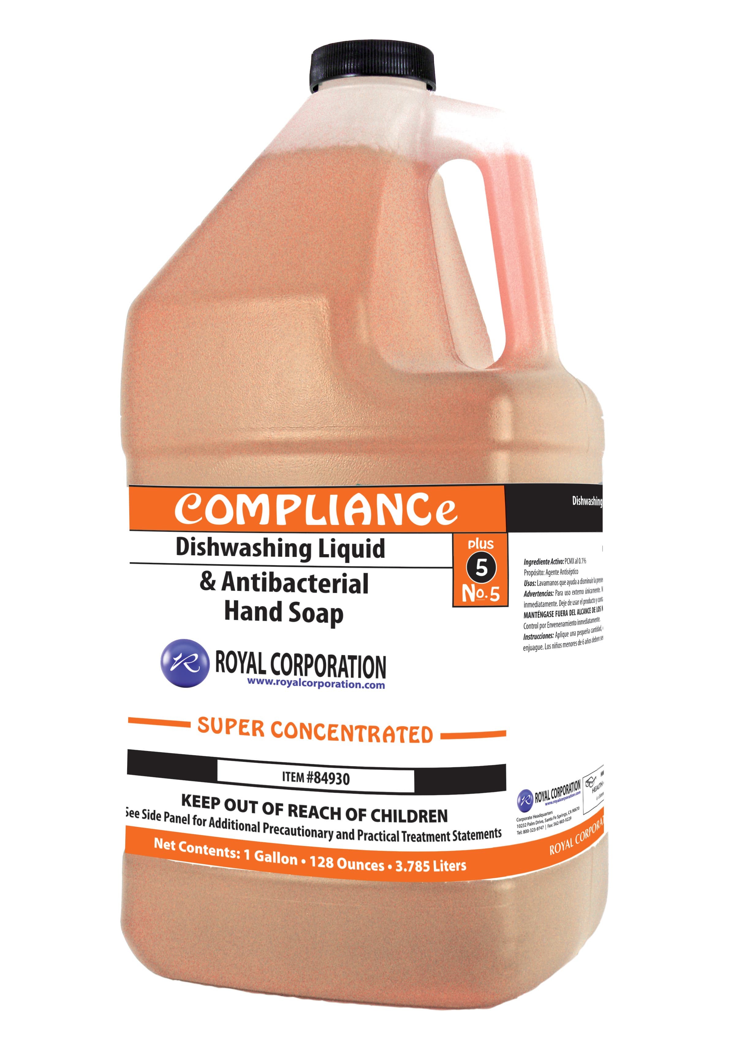 Manual Dish Detergent 1 GAL Non-Antibacterial 4/Case