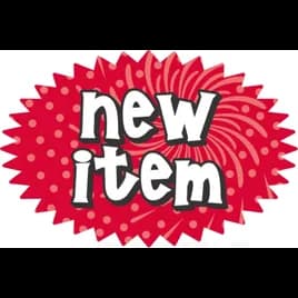 New item Promo Label 1.5X2.25 IN Black Red Starburst 500 Count/Roll 16 Rolls/Case 8000 Count/Case