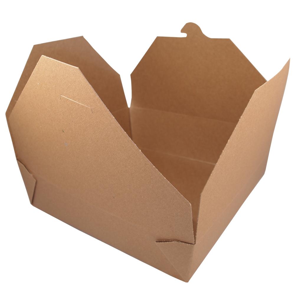 Bio-Plus Earth® Take-Out Box Fold-Top 9.25X9.25X2.5 IN Paper Kraft Square 140/Case