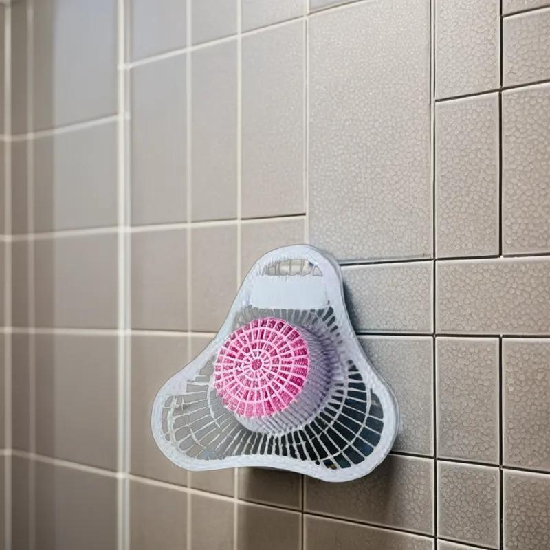 Health Gards® Urinal Screen & Block Cherry Pink Plastic Non-Para 12/Case