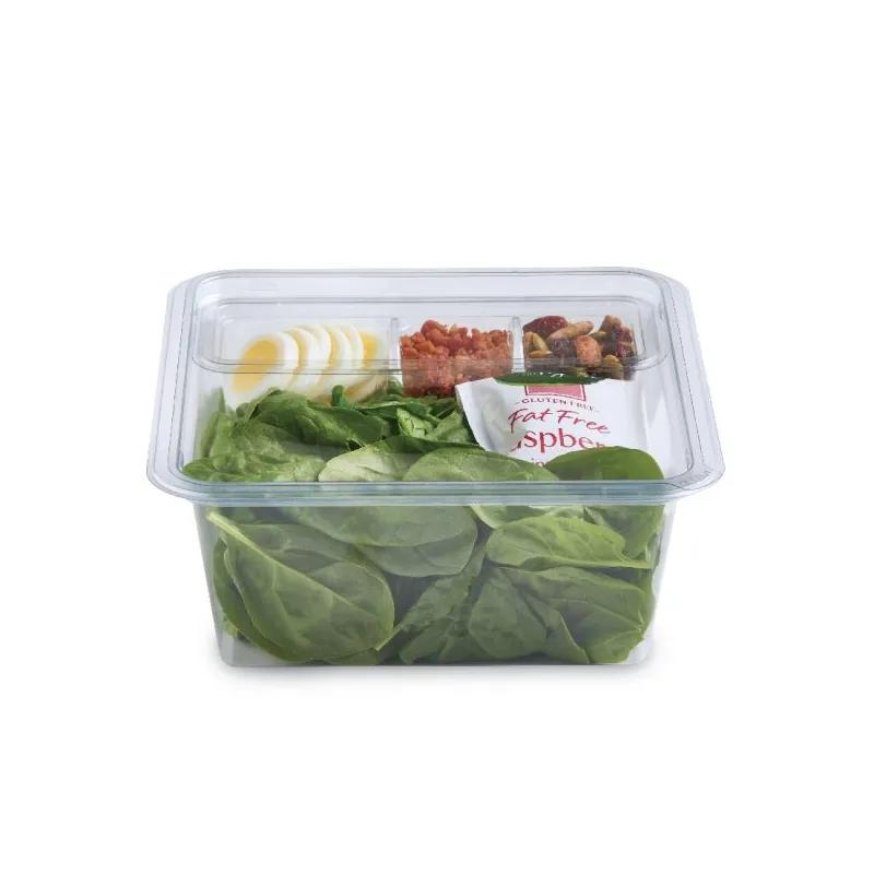Fresh 'n Clear® GoCube® Deli Container Base 64 OZ PET Clear Square 200/Case
