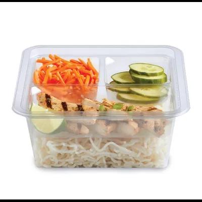 Fresh 'n Clear® GoCube® Deli Container Base 64 OZ PET Clear Square 200/Case