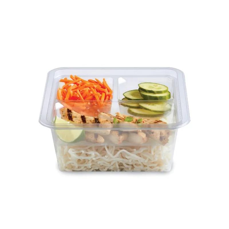 Fresh 'n Clear® GoCube® Deli Container Base 64 OZ PET Clear Square 200/Case