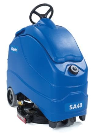 Clarke® SA40 Auto Scrubber 48.5X24X52.5 IN Blue Black Stand-On AMG Battery 1/Each