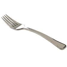 GlimmerWare Salad Fork Plastic Silver 600/Case