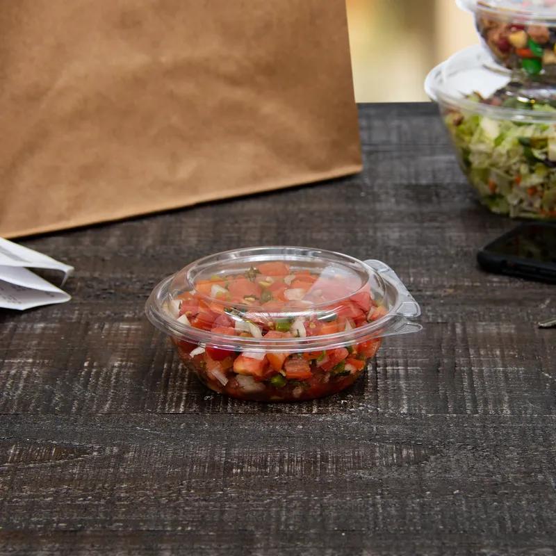 Dart® Safeseal™ Lid Dome 5.5X2.1X3.4 IN PET Clear For 8 OZ Cold Bowl Freezer Safe 60 Count/Bag 4 Bags/Case