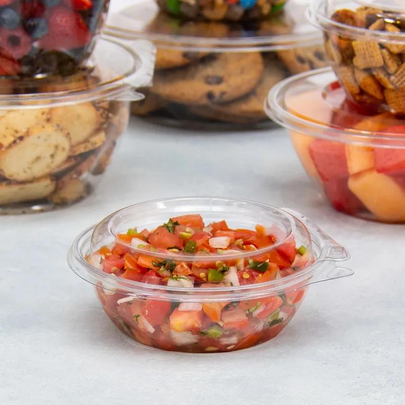 Dart® Safeseal™ Lid Dome 5.5X2.1X3.4 IN PET Clear For 8 OZ Cold Bowl Freezer Safe 60 Count/Bag 4 Bags/Case