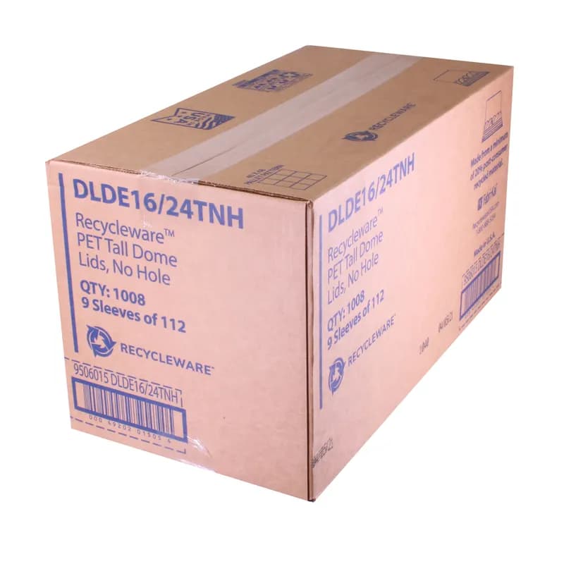 Lid Dome 4X2.5 IN RPET Clear For Container No Hole 1000/Case