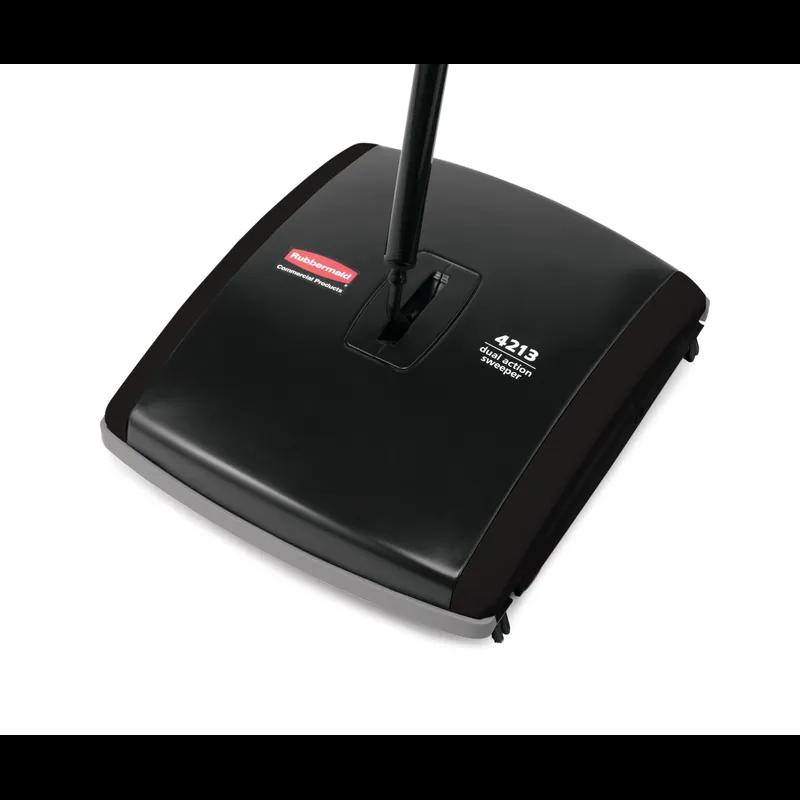 Executive Series™ Floor Sweeper 7.5 IN Black Galvanized Steel ABS Dual Action 1/Each