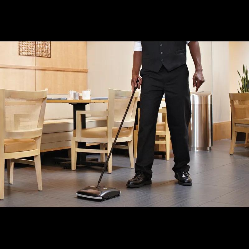 Executive Series™ Floor Sweeper 7.5 IN Black Galvanized Steel ABS Dual Action 1/Each