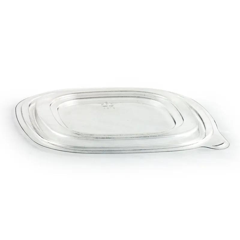 Lid 8.13X8.13X0.34 IN 1 Compartment RPET Clear Square For Cold Bowl Crack Resistant Leak Resistant 150/Case