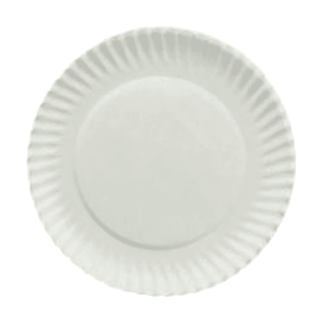 Plate 6 IN Paper White Round 1000/Case
