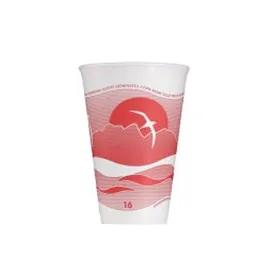 Dart® LX® Cup Insulated 16 OZ Polystyrene Foam Red Horizon 1000/Case