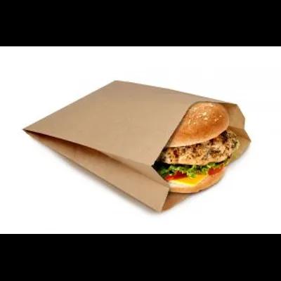 Bagcraft® EcoCraft Dubl Shield® Hamburger Bag 6.5X0.75X6 IN Wax Coated Paper Kraft Grease Resistant 2000/Case