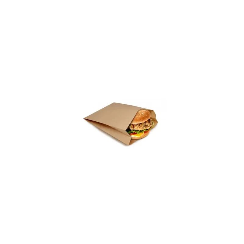 Bagcraft® EcoCraft Dubl Shield® Hamburger Bag 6.5X0.75X6 IN Wax Coated Paper Kraft Grease Resistant 2000/Case