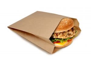 Bagcraft® EcoCraft Dubl Shield® Hamburger Bag 6.5X0.75X6 IN Wax Coated Paper Kraft Grease Resistant 2000/Case