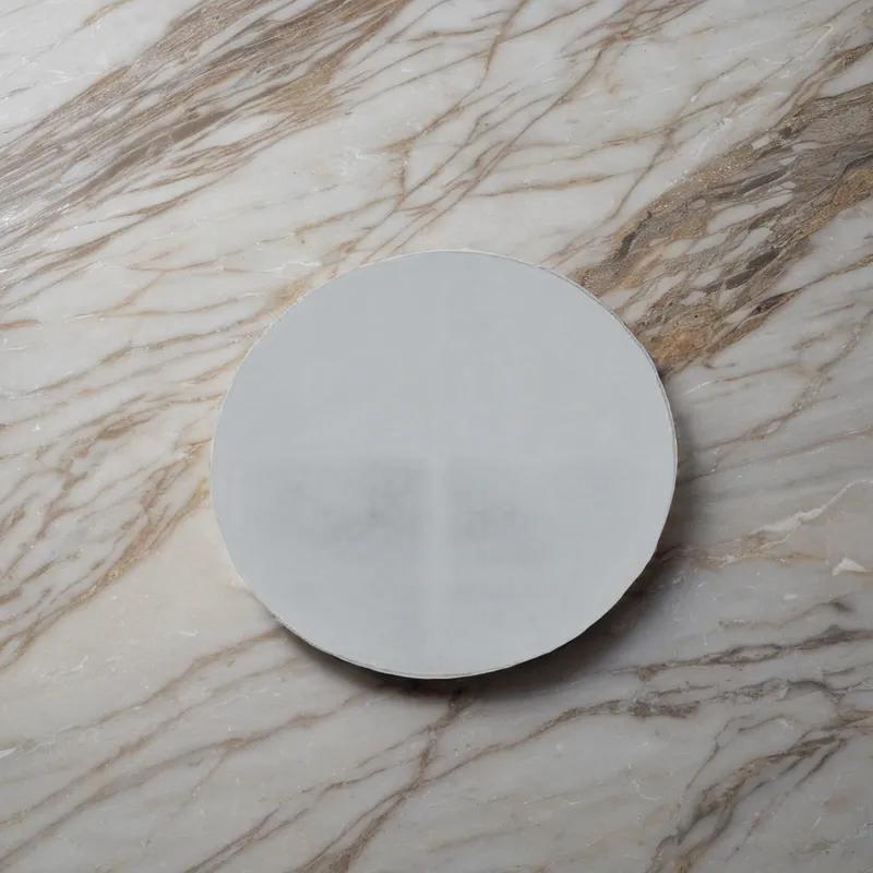 Cake Board 9 IN Corrugated Paperboard White Round Mottled Uncoated 250/Case