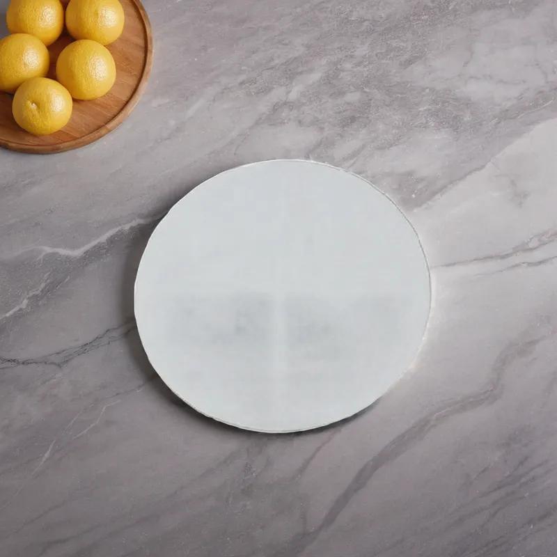 Cake Board 9 IN Corrugated Paperboard White Round Mottled Uncoated 250/Case