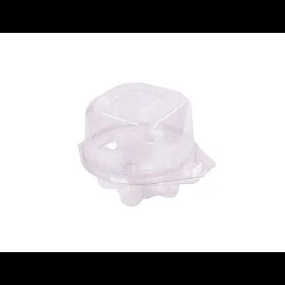 Cupcake Muffin Hinged Container With Dome Lid PET Clear Round 272/Case