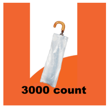 Umbrella Bag Clear Plastic 1/2 Size 3000/Case