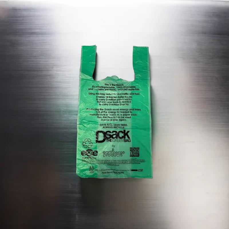 Bag 11.5X6.5X22 IN HDPE 13MIC Green T-Sack 500/Case