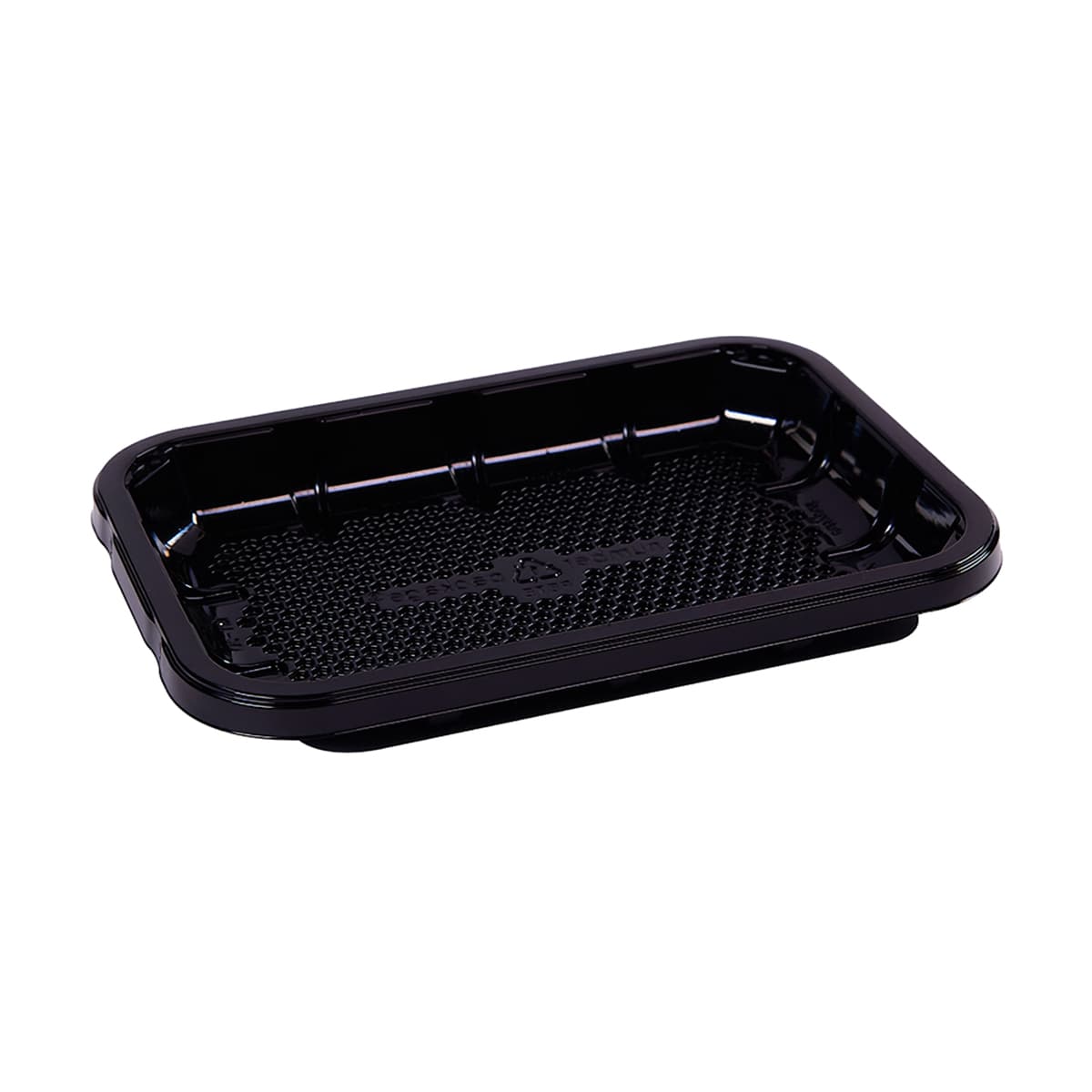 EZ-Tray 2D Meat Tray 8.25X5.25X1 IN APET Deep Black Rectangle Honeycomb 300/Case