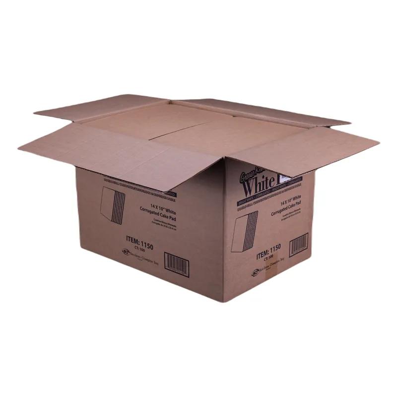 Cake Board Cake Pad 14X10 IN White Rectangle Double Wall 100/Bundle