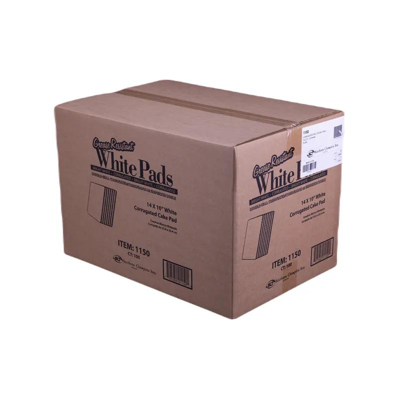 Cake Board Cake Pad 14X10 IN White Rectangle Double Wall 100/Bundle