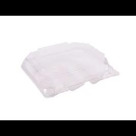 Macaron Mochi Hinged Container With Dome Lid 7.19X6.36X2.18 IN 12 Compartment PET Clear Rectangle Perforated 160/Case
