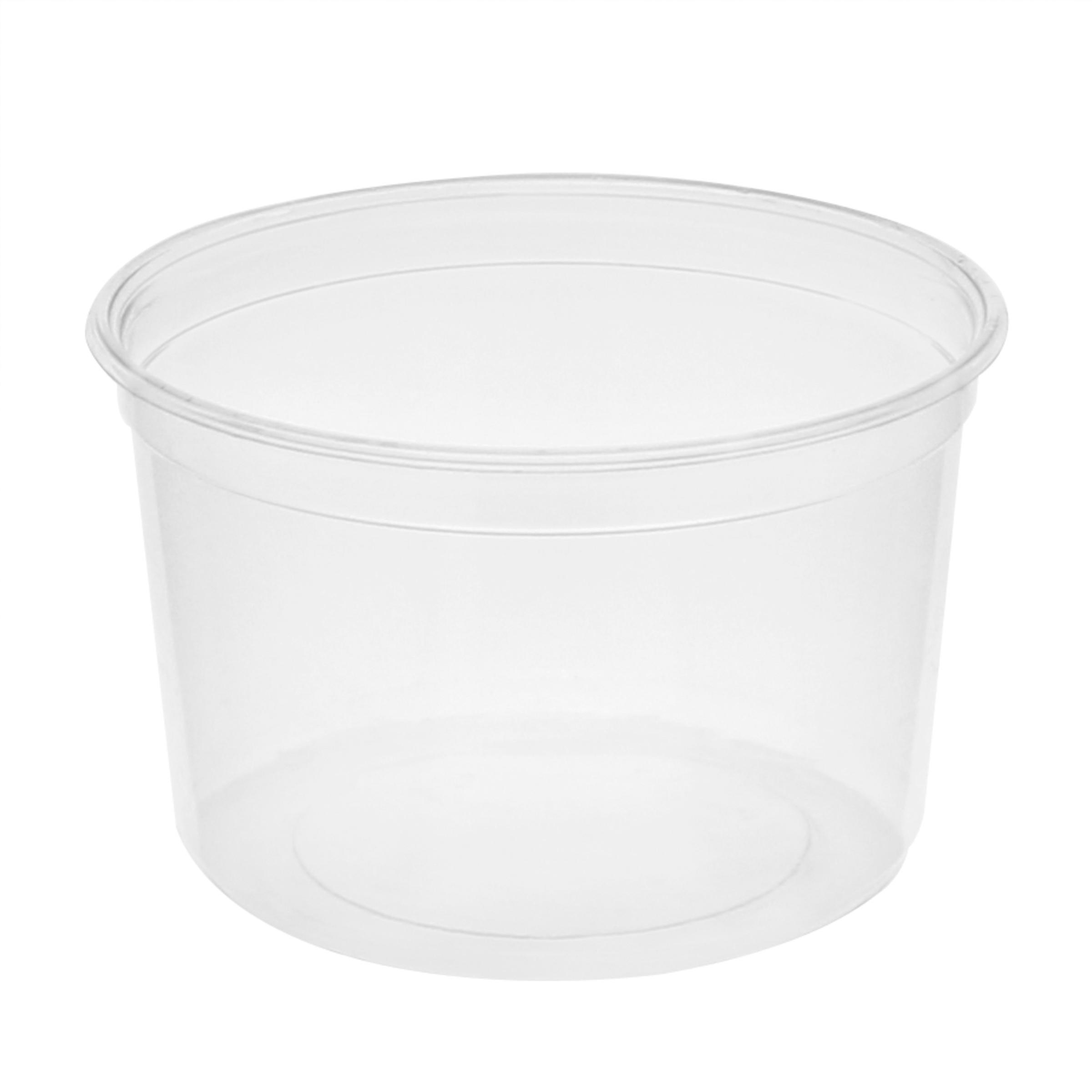 Deli Container Base 16 OZ RPET Clear Round 1000/Case