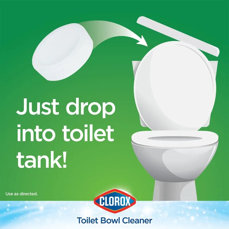 Clorox® Ultra Clean Toilet Bowl Cleaner Deodorizer 3.5 OZ Tablet Antibacterial 2 Count/Pack 6 Packs/Case