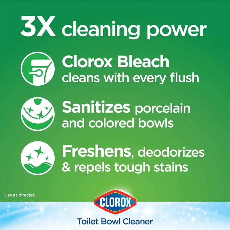Clorox® Ultra Clean Toilet Bowl Cleaner Deodorizer 3.5 OZ Tablet Antibacterial 2 Count/Pack 6 Packs/Case