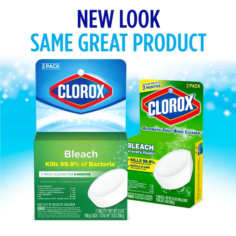 Clorox® Ultra Clean Toilet Bowl Cleaner Deodorizer 3.5 OZ Tablet Antibacterial 2 Count/Pack 6 Packs/Case