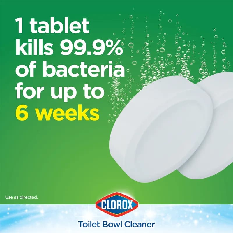 Clorox® Ultra Clean Toilet Bowl Cleaner Deodorizer 3.5 OZ Tablet Antibacterial 2 Count/Pack 6 Packs/Case
