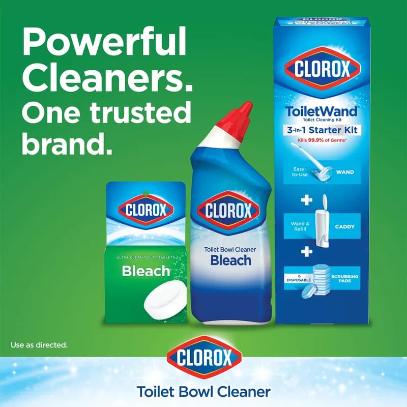 Clorox® Ultra Clean Toilet Bowl Cleaner Deodorizer 3.5 OZ Tablet Antibacterial 2 Count/Pack 6 Packs/Case