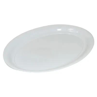 Serving Tray 14X21 IN Plastic White Oval 20/Case