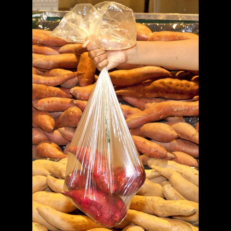 Produce Bag Standard Size 15X20 IN High-Density Polyethylene (HDPE) 8MIC Green 3000/Roll