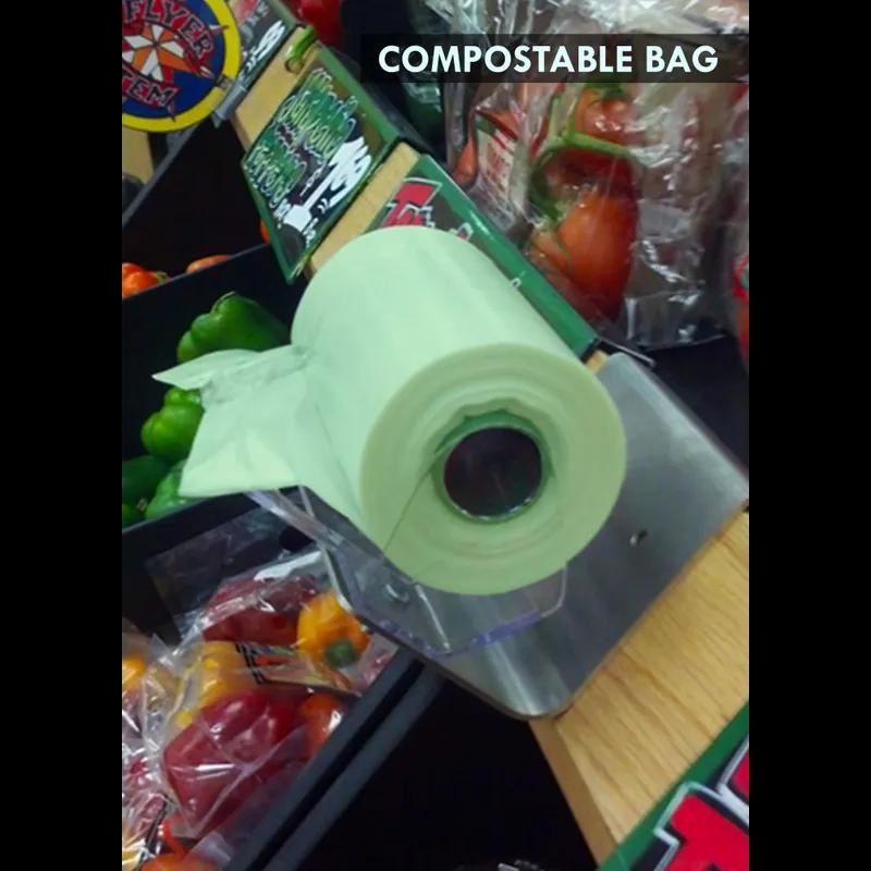 Produce Bag Standard Size 15X20 IN High-Density Polyethylene (HDPE) 8MIC Green 3000/Roll