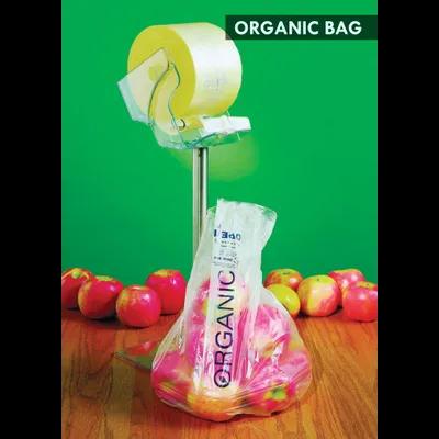 Produce Bag Standard Size 15X20 IN HDPE 8MIC Green 4/Roll
