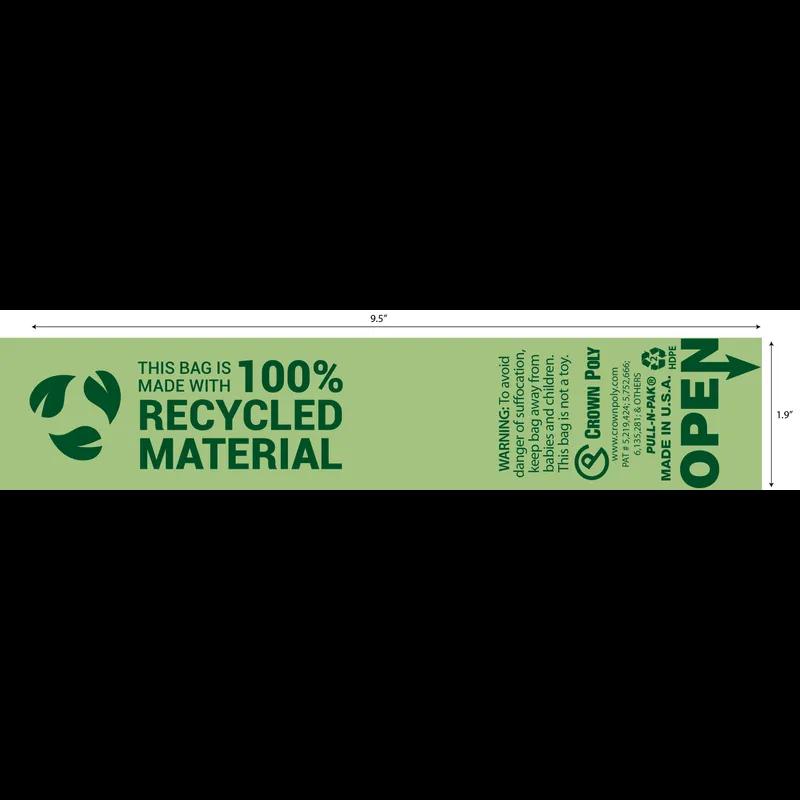 Produce Bag Standard Size 15X20 IN High-Density Polyethylene (HDPE) 8MIC Green 3000/Roll