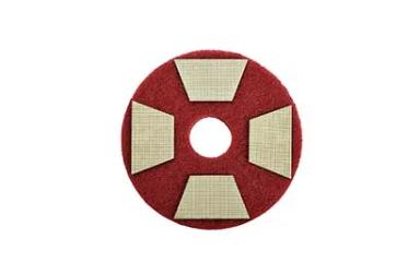 3M™ Trizact Diamond TZ Abrasive Pad Polishing Pad 5 IN Red Abrasives 4 Count/Box 4 Box/Case