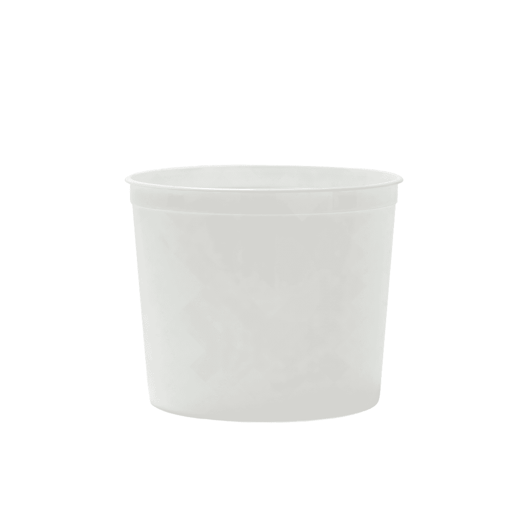 Bucket & Tub Base 170 OZ HDPE White Round 100/Case