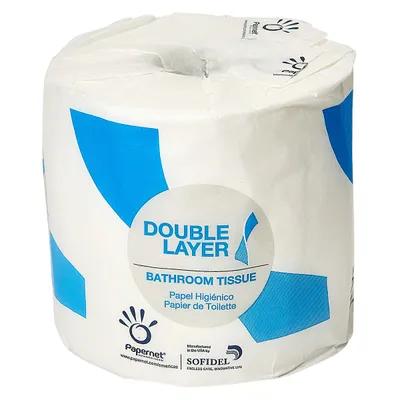 Toilet Paper & Tissue Roll 3.5IN X248FT 1PLY White 4.33IN Roll 1.61IN Core Diameter 96 Rolls/Case