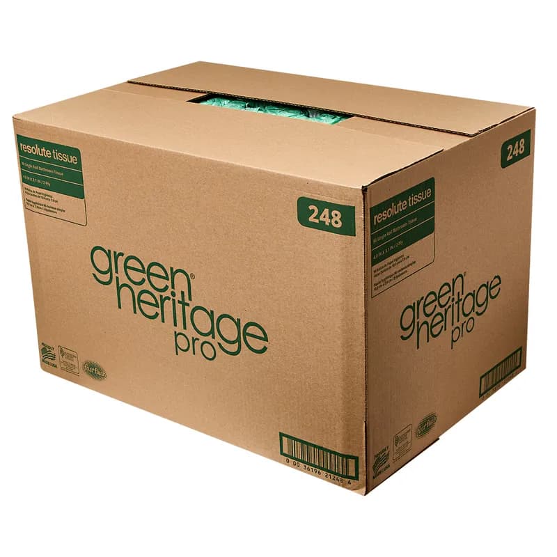 Green Heritage Pro Toilet Paper & Tissue Roll 4X3.1 IN 2PLY White 96 Rolls/Case