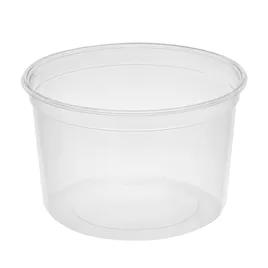 Deli Container Base 16 OZ PET Clear Round 1000/Case