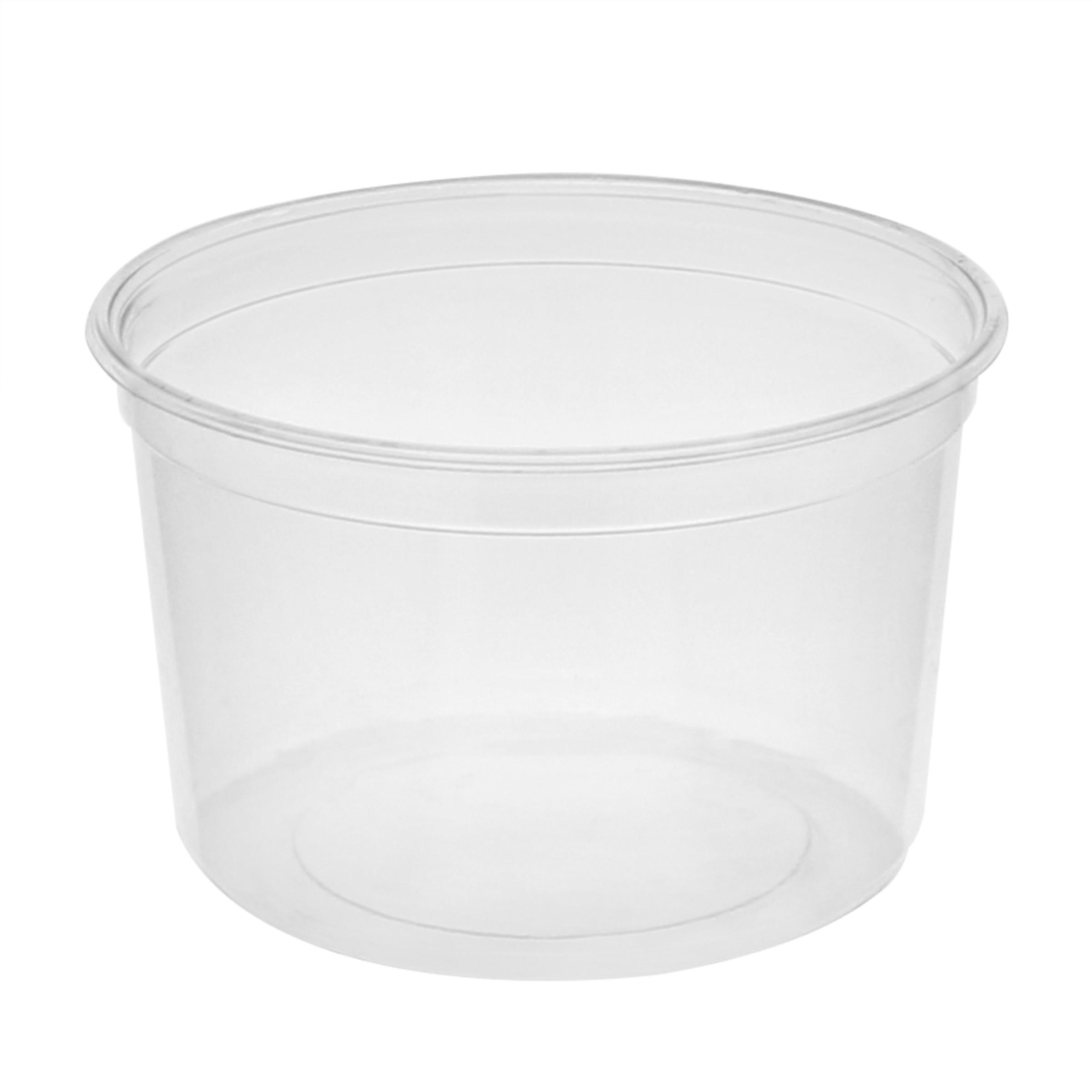 Deli Container Base 16 OZ PET Clear Round 1000/Case