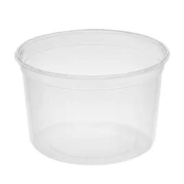 Deli Container Base 16 OZ PET Clear Round 1000/Case