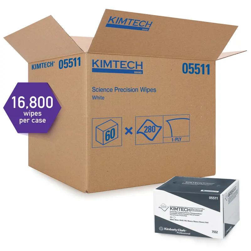 Kimtech™ Science Cleaning Wipe Unfolded: 4.39X8.2 IN 1 White 286 Count/Pack 60 Packs/Case 17160 Count/Case