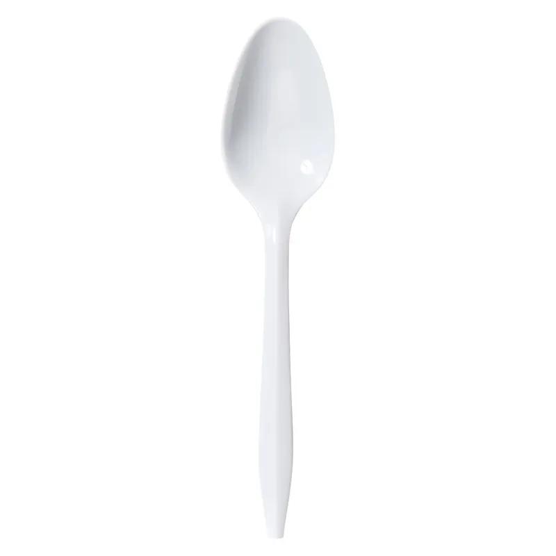 Plastic Plus Spoon White Medium Weight Retail 100 Count/Pack 24 Packs/Case 2400 Count/Case
